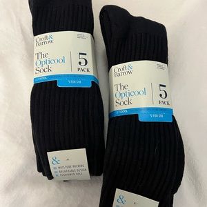 10 pair Men’s Black Socks +OPTICOOL & cushioned sole. fits 13-15 Croft & Barrow
